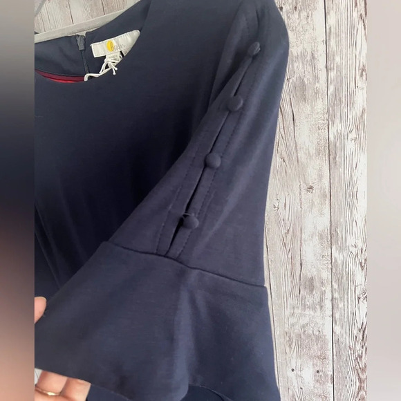 Boden Alexis Jersey Dress Navy New Size 6 - Picture 3 of 5